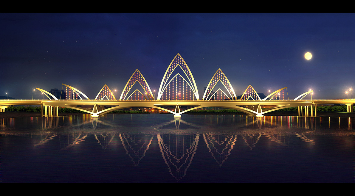 九龍(long)江北港主(zhu)橋