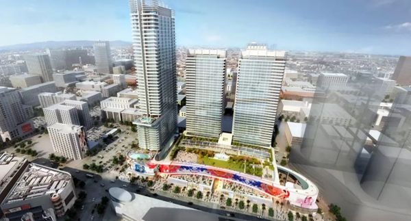 三思(si)3500平方米(mi)戶(hu)外LED屏(ping)在美(mei)國西岸(an)再(zai)造一箇“時(shi)